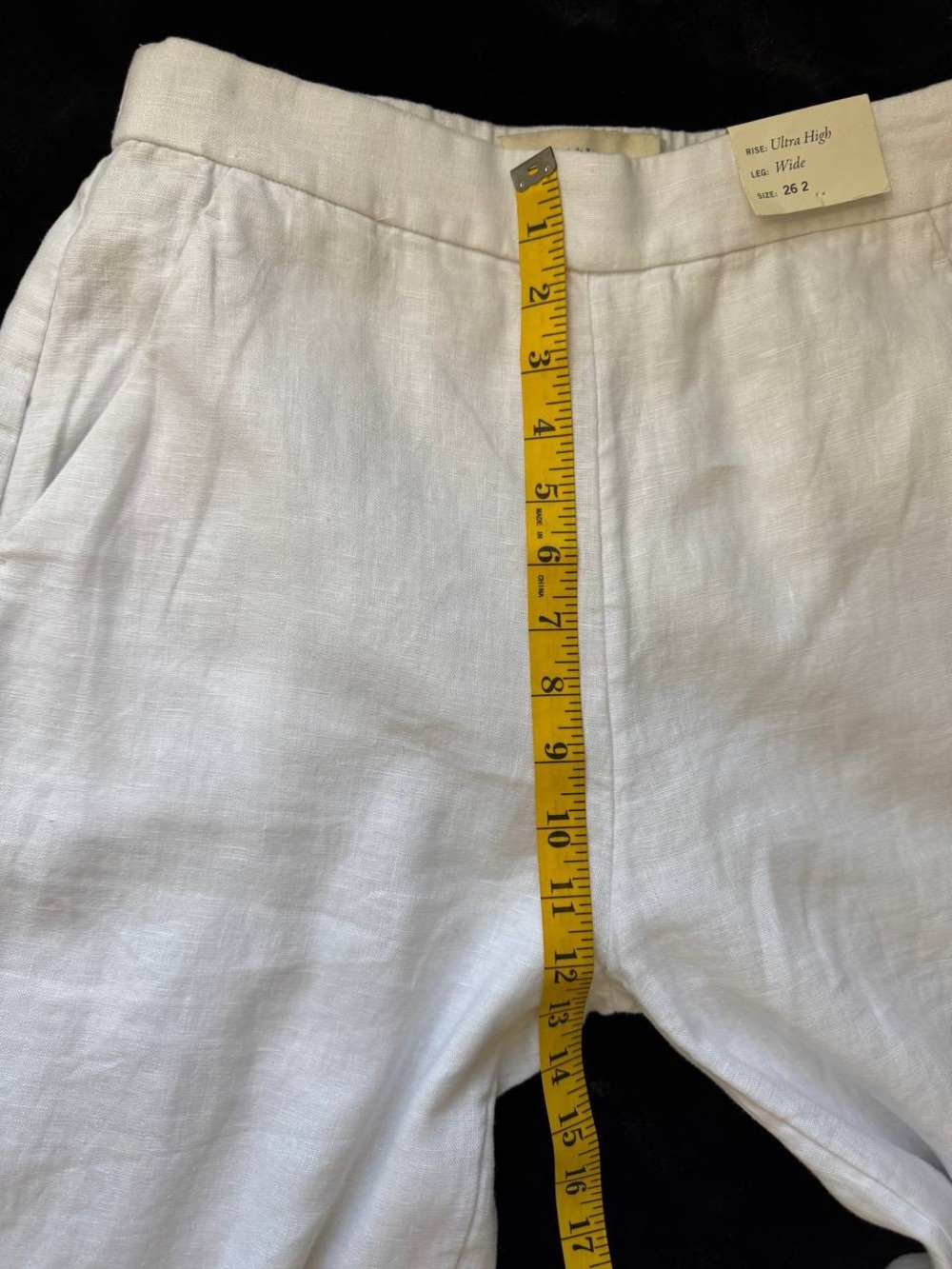 NWT Abercrombie & Fitch Women’s White Linen Pants Lining Size 26 - Picture 7 of 9